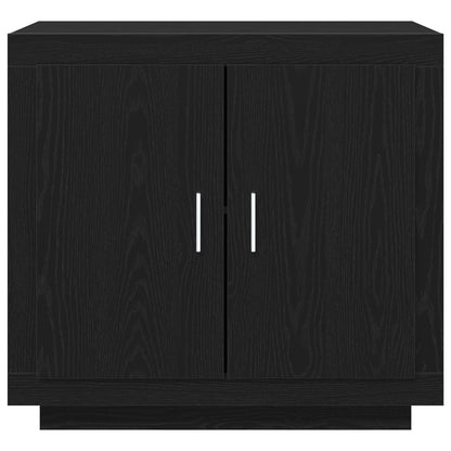 Sideboard 80X40X75 Cm Gelaagd Hout Zwart eiken
