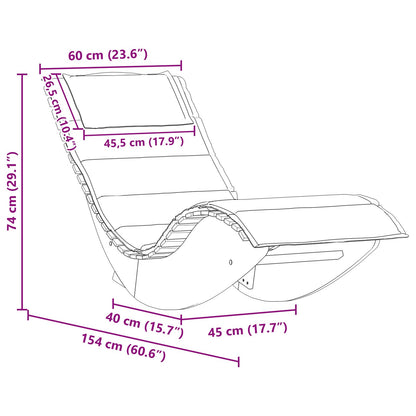 Zonligstoel Set Van 2 Crème, Natuurlijk Hout