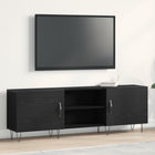 Tv-meubel 150x30x50 cm zwart eiken