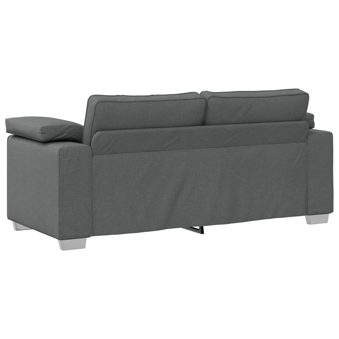 Love Seat Bank Stof Donkergrijs 140 cm