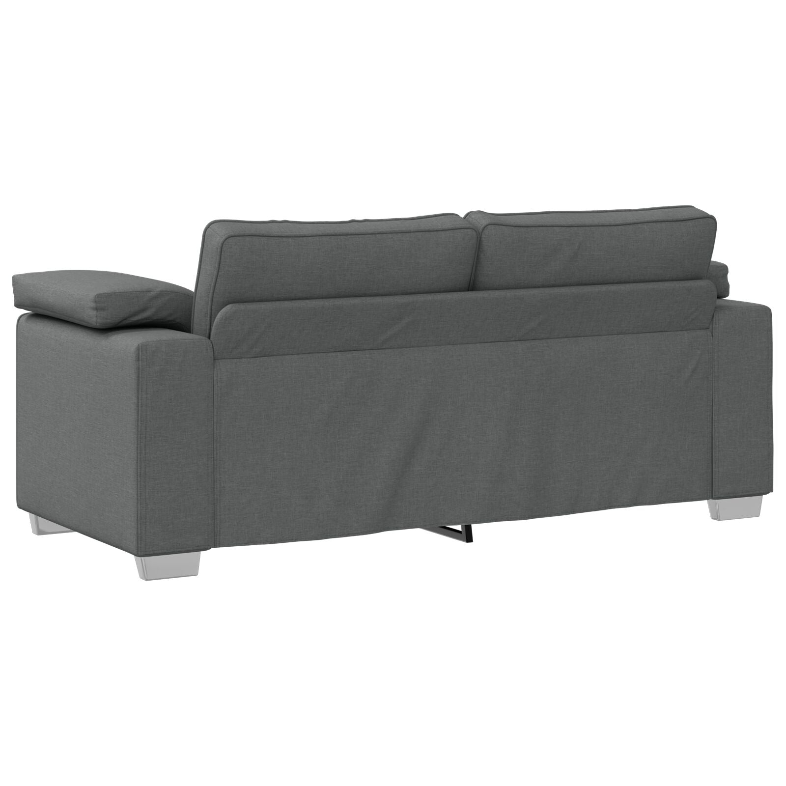 Love Seat Bank Stof Donkergrijs 140 cm