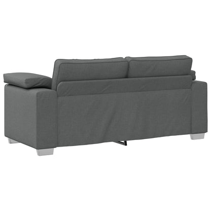 Love Seat Bank Stof Donkergrijs 140 cm