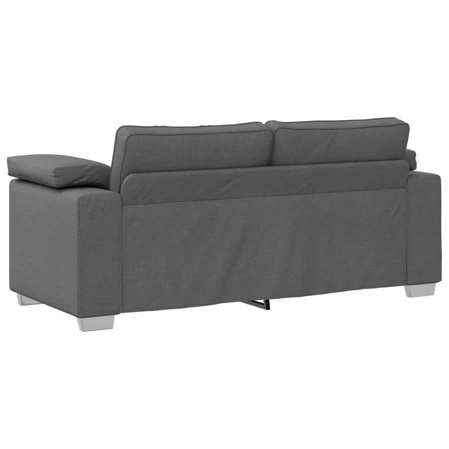 Love Seat Bank Stof Donkergrijs 140 cm