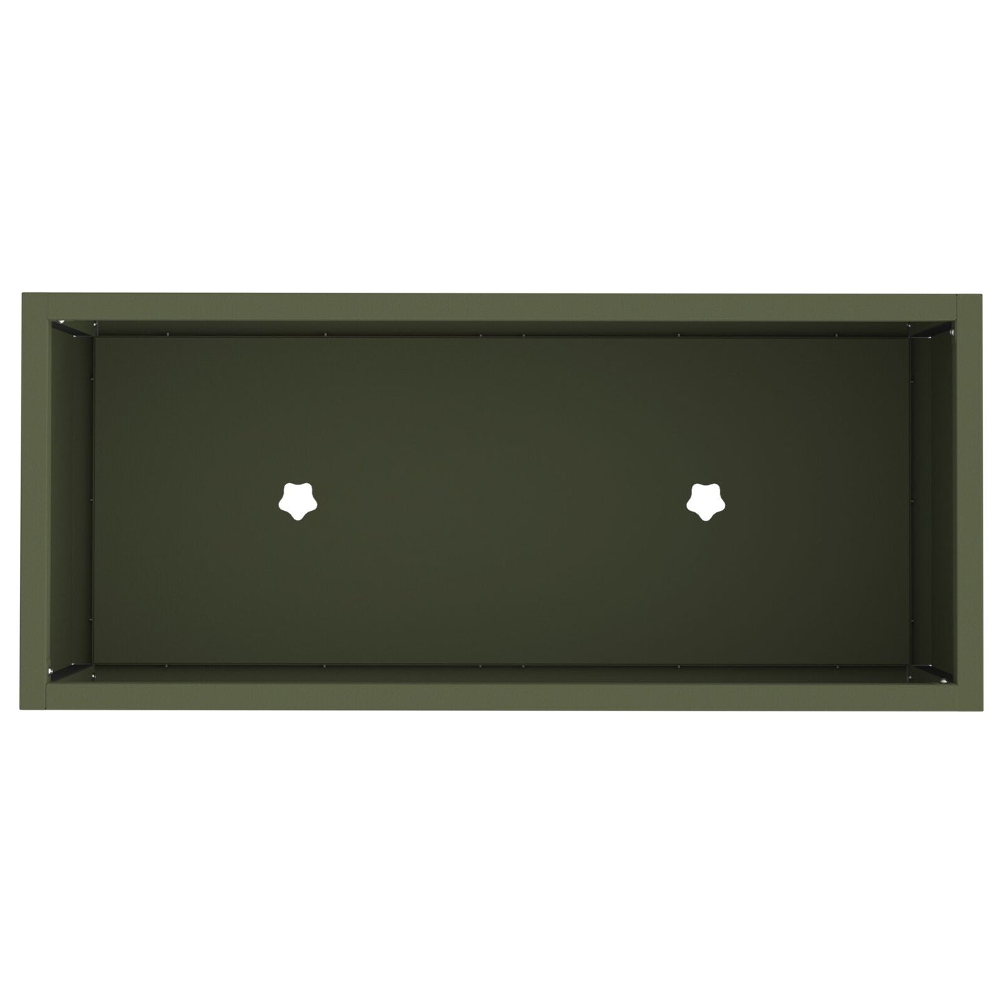 Verhoogde Tuinbak Olijfgroen Staal Olijf groen 60 x 26 x 45 cm