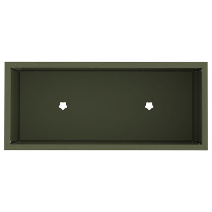 Verhoogde Tuinbak Olijfgroen Staal Olijf groen 60 x 26 x 45 cm