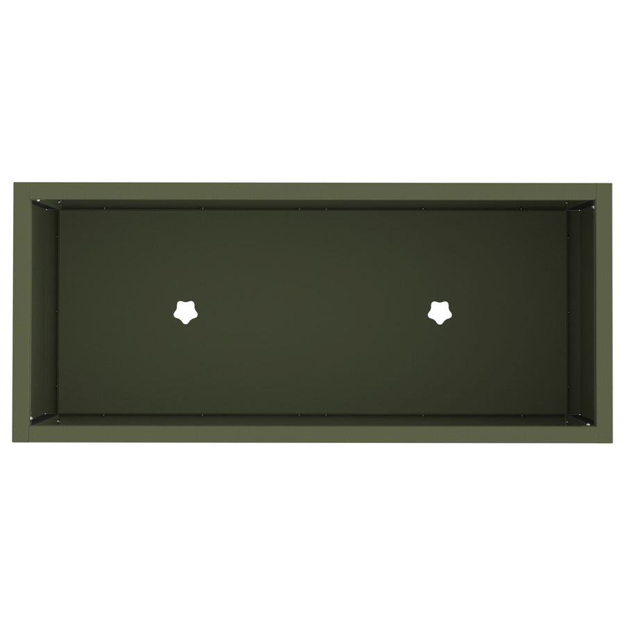 Verhoogde Tuinbak Olijfgroen Staal Olijf groen 60 x 26 x 45 cm