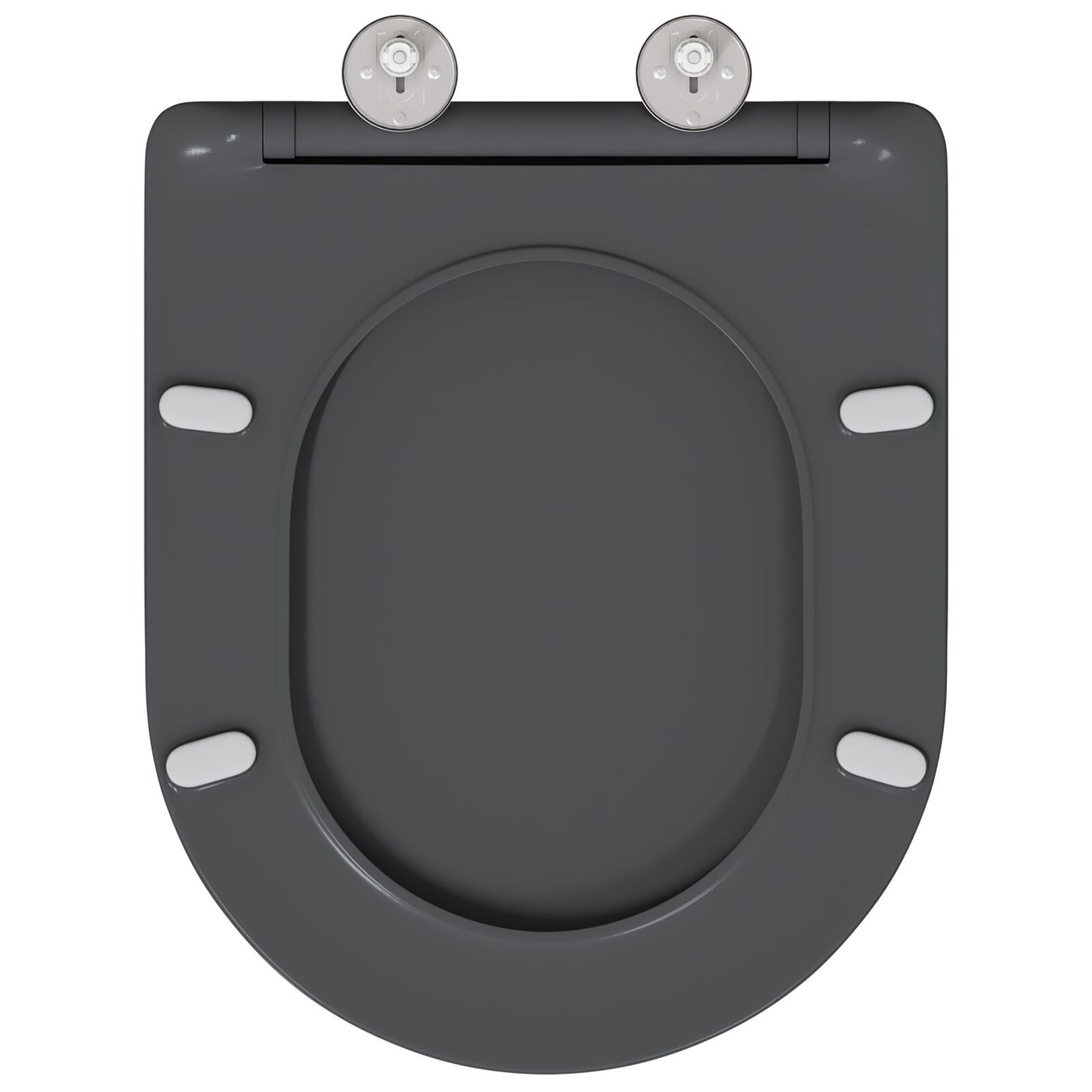Snelle Toiletbril Met Zachte Sluiting Duroplast Anthraciet