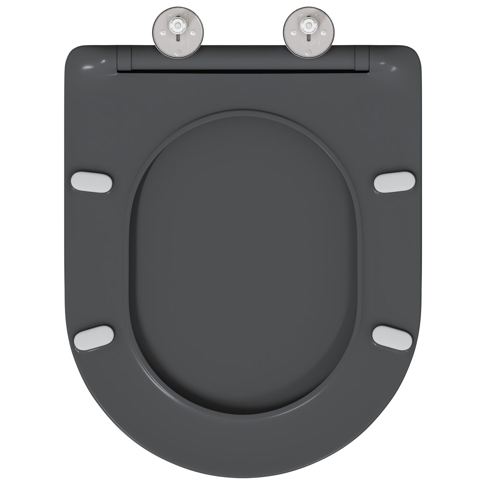 Snelle Toiletbril Met Zachte Sluiting Duroplast Anthraciet