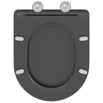 Snelle Toiletbril Met Zachte Sluiting Duroplast Anthraciet