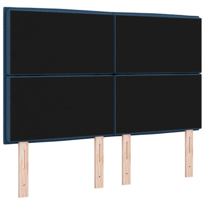 Hoofdbord Lijnen Design Blauw 140 Cm Stof