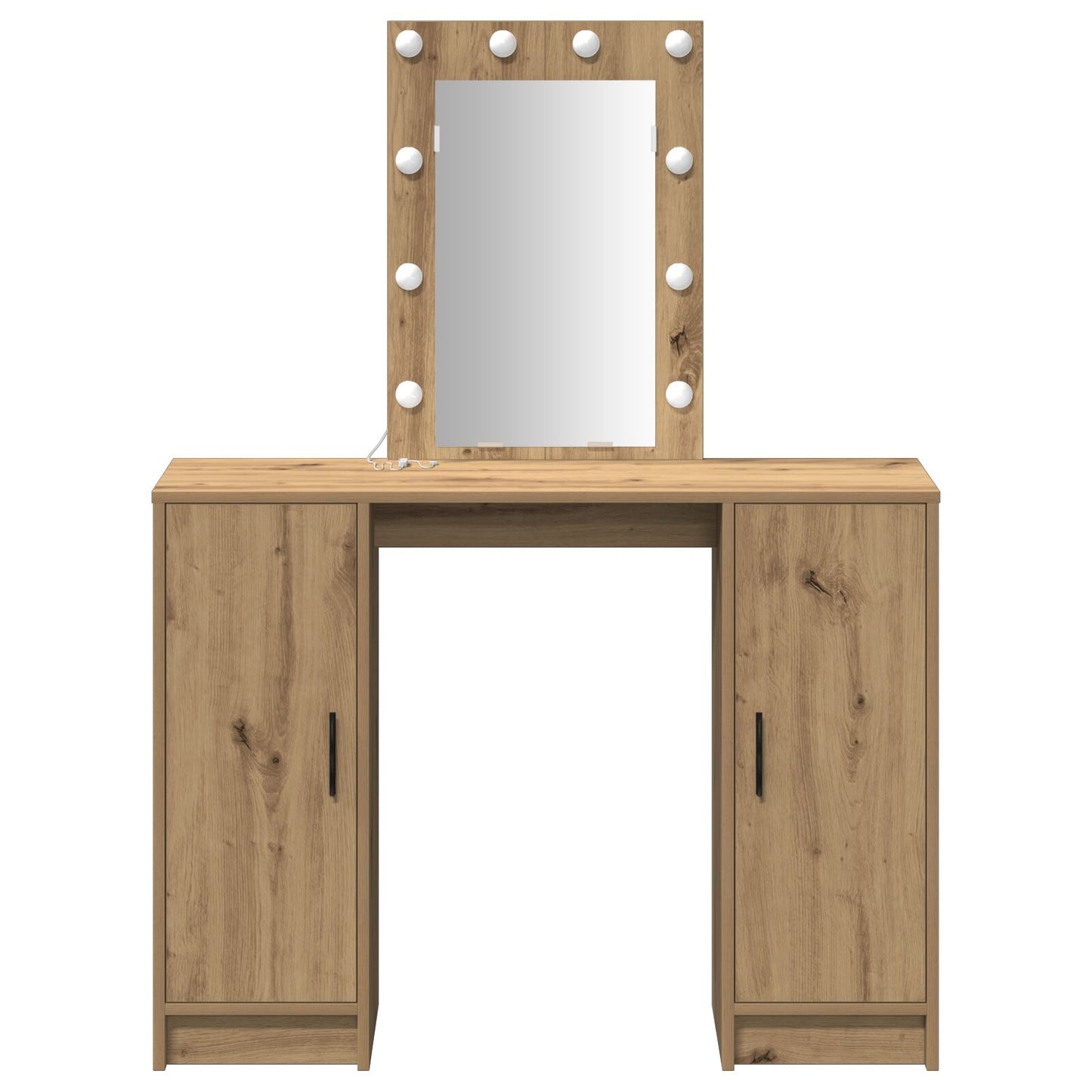 Dressing Tafel Met Led Verlichting 102X33X135 Cm Artisan eiken
