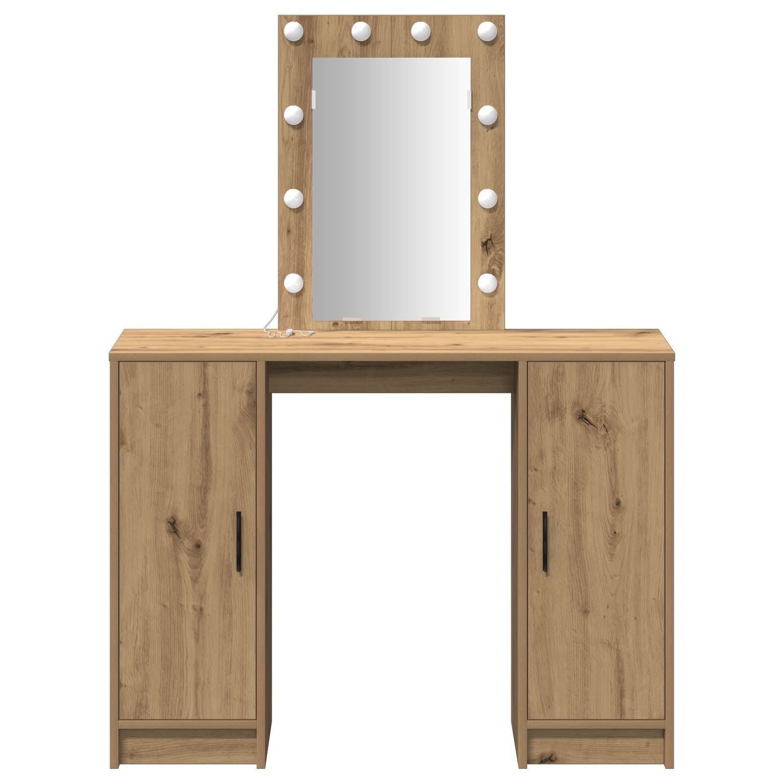 Dressing Tafel Met Led Verlichting 102X33X135 Cm Artisan eiken