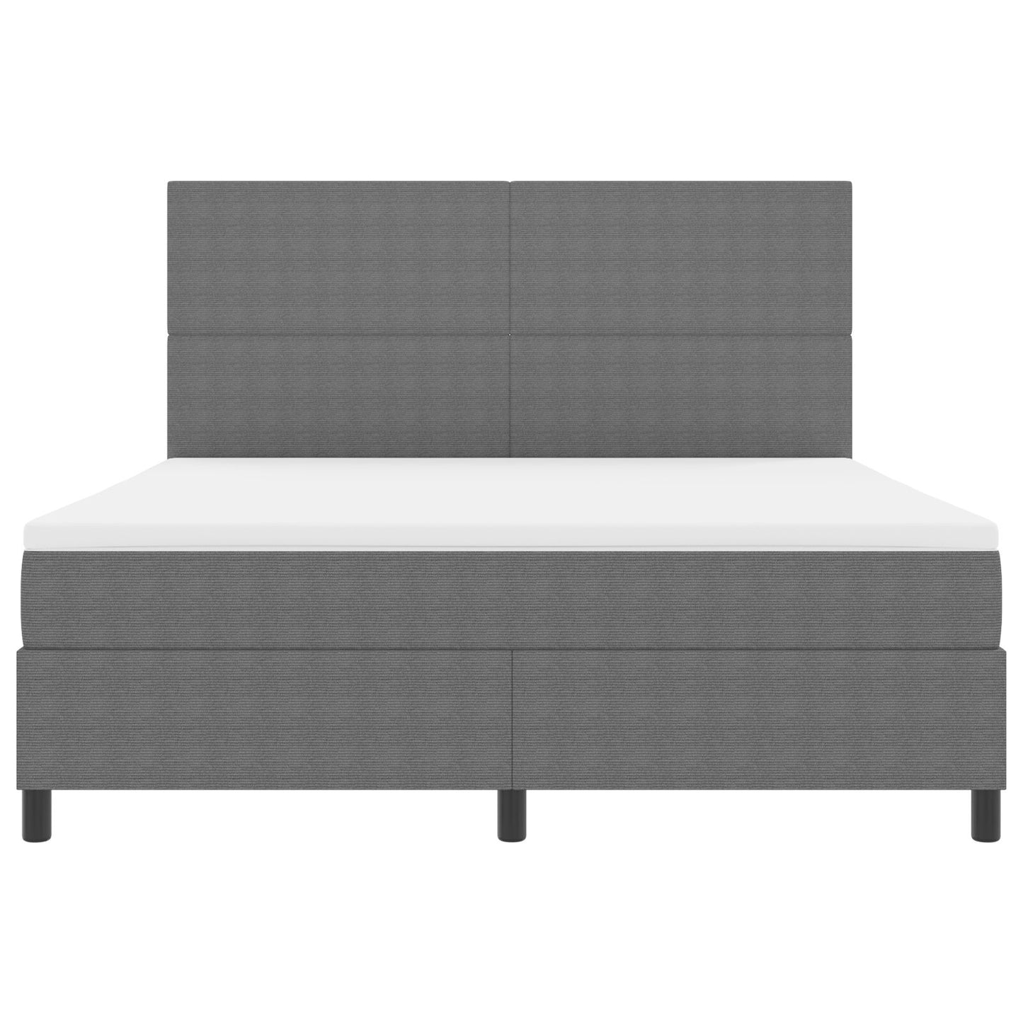 Boxspringbed Met Matras Donkergrijs Super King Korduroystof