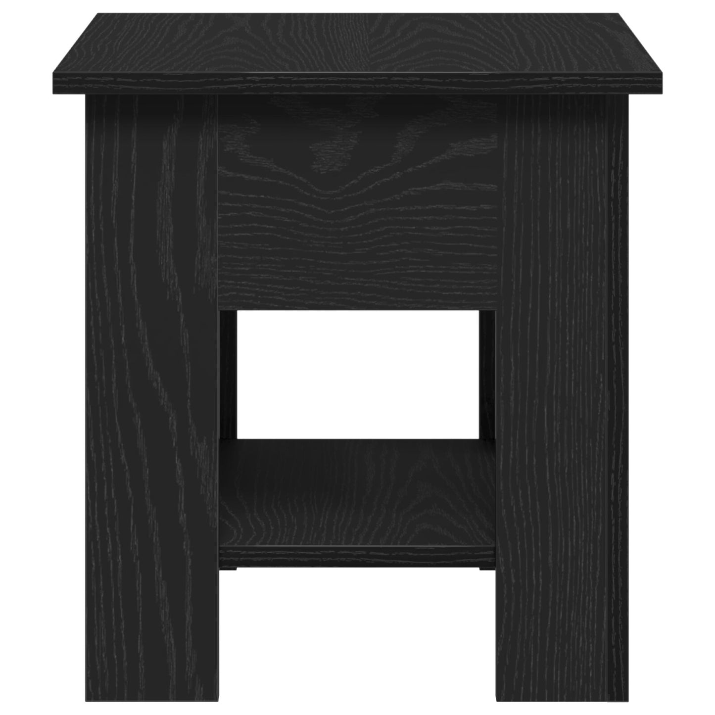 Salontafel Zwart Eiken 40X40X42 Cm Bewerkt Hout