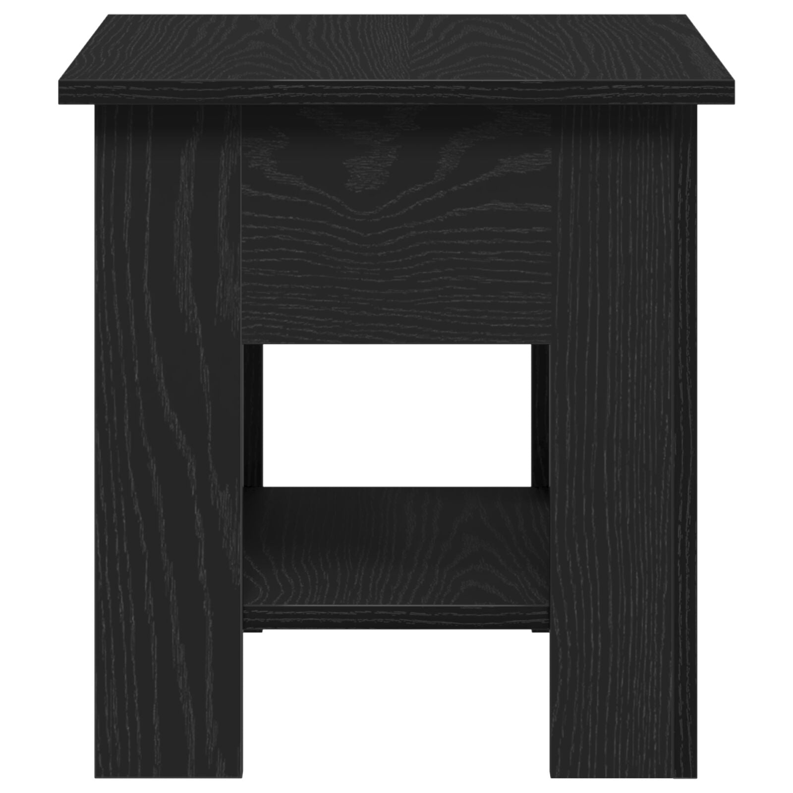 Salontafel Zwart Eiken 40X40X42 Cm Bewerkt Hout