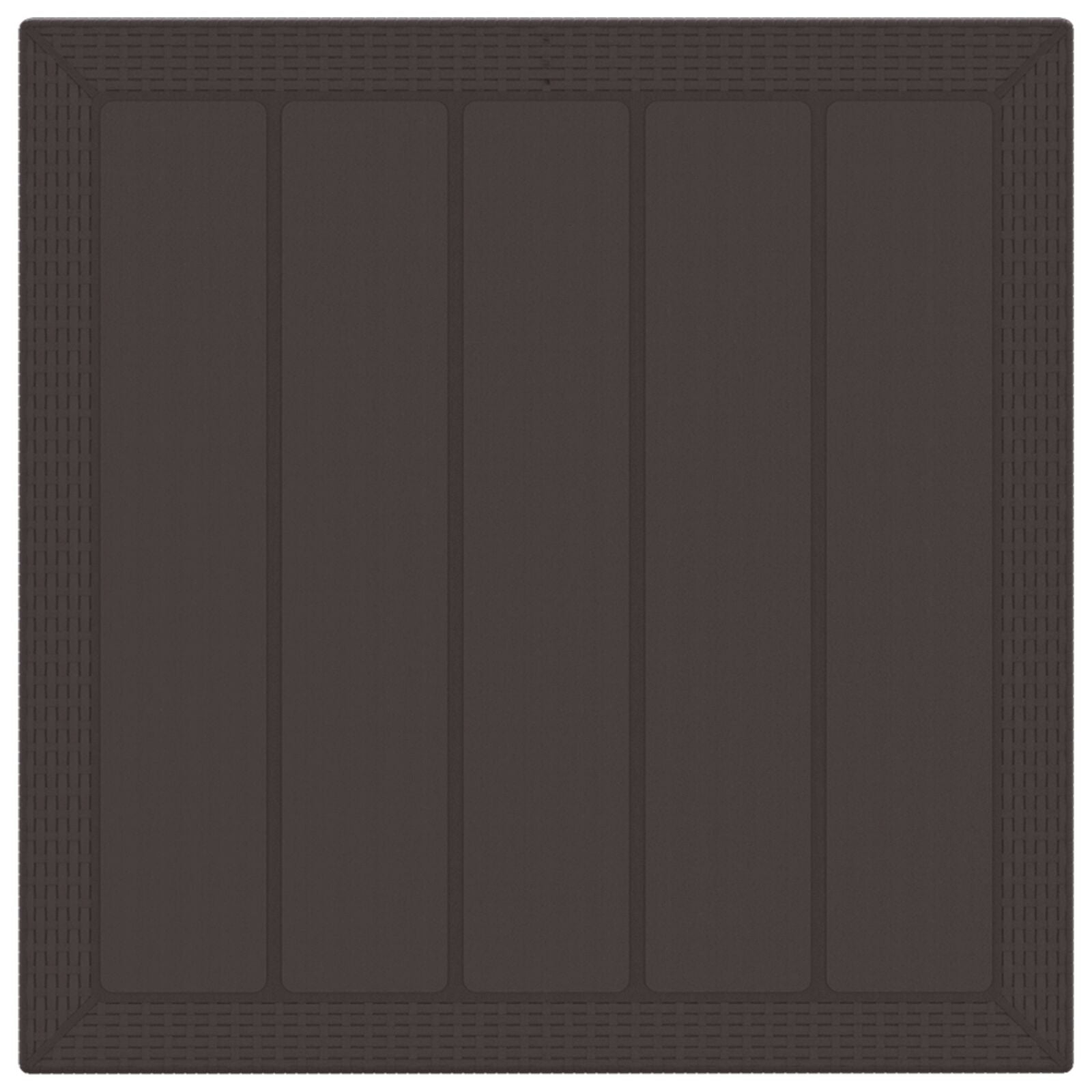 5-Delige Tuin Eettafel Set Met Kussens Bruin Poly Riet