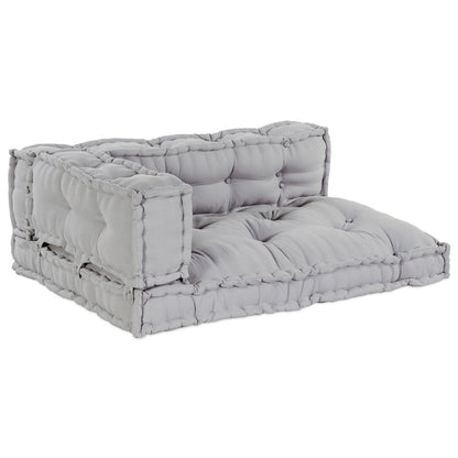 Pallet Sofa Kussen Met Arm- En Rugsteun - Stof Grijs 3x kussens