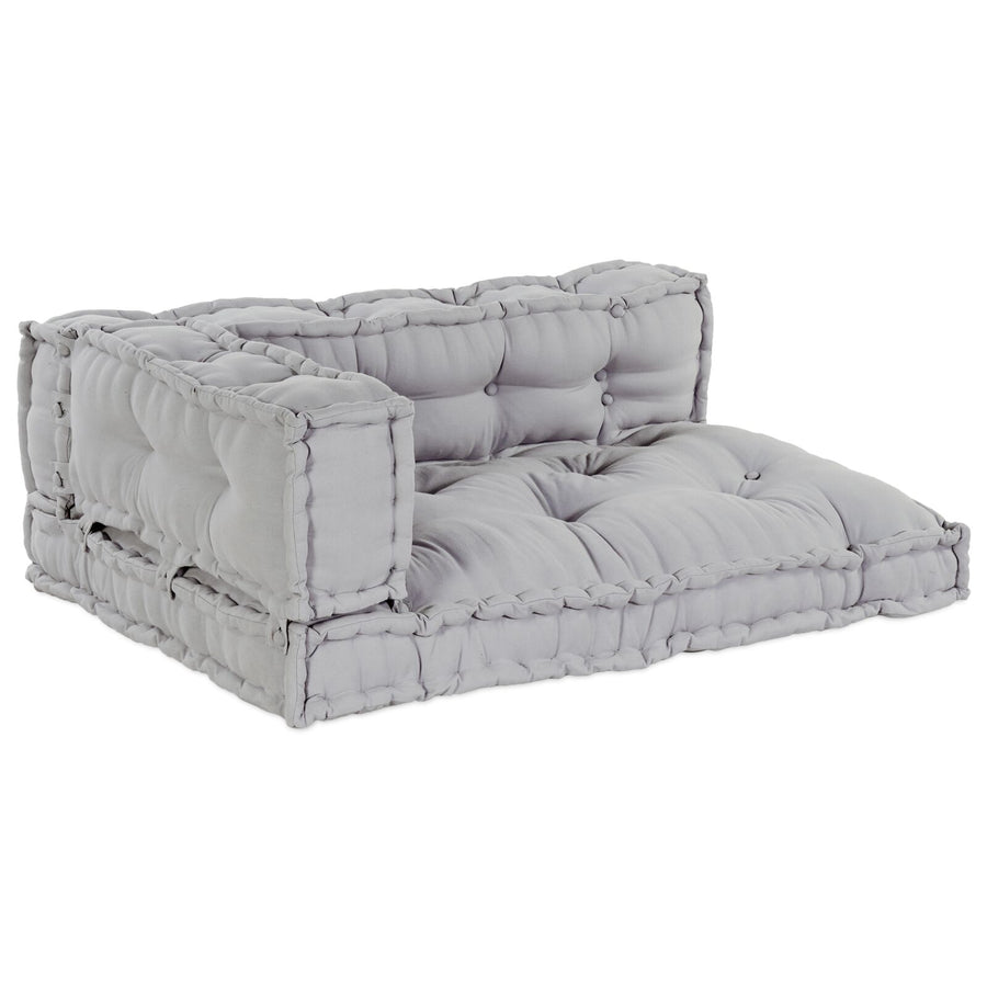 Pallet Sofa Kussen Met Arm- En Rugsteun - Stof Grijs 3x kussens