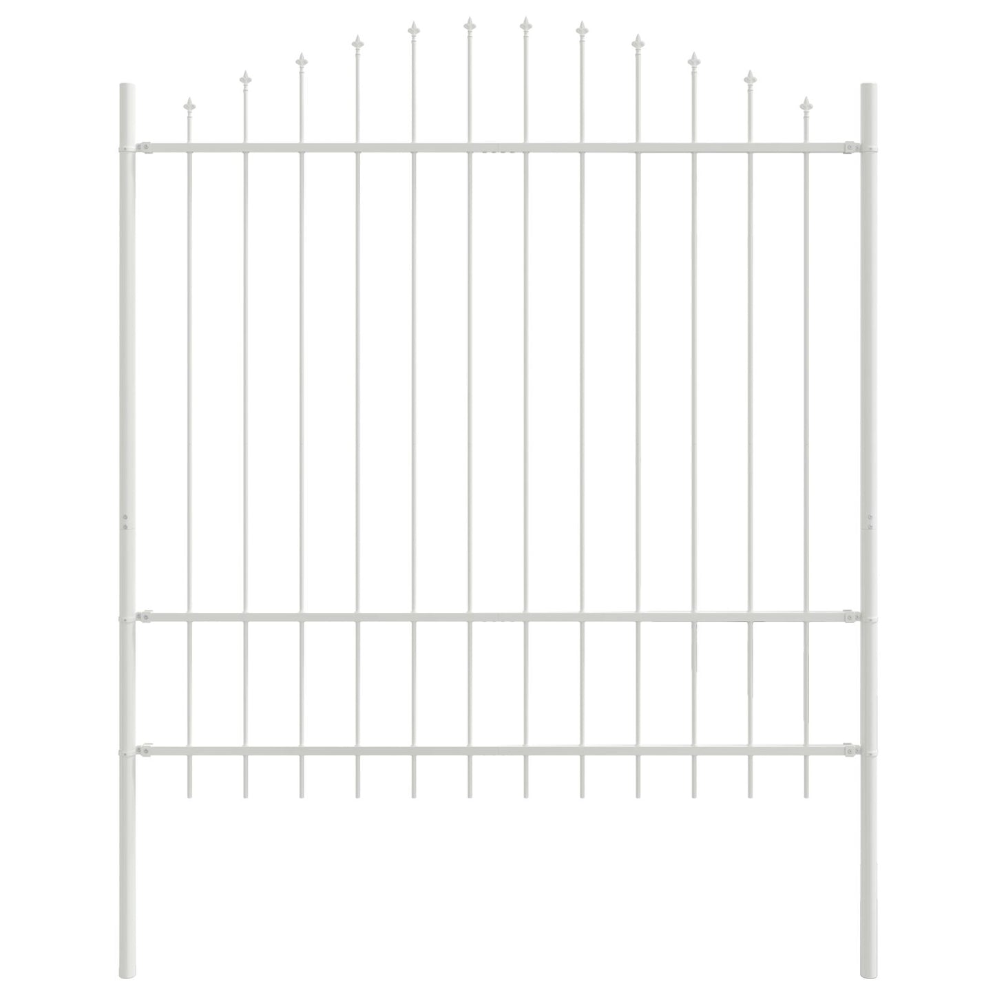 Tuinhek Met Hoepel Top 8,5X1,75 M Staal Wit 8.5 m 150-175 cm