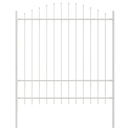 Tuinhek Met Hoepel Top 8,5X1,75 M Staal Wit 8.5 m 150-175 cm