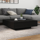 Coffee Table Black Oak 100 x 100 x 31 cm Engineered Wood