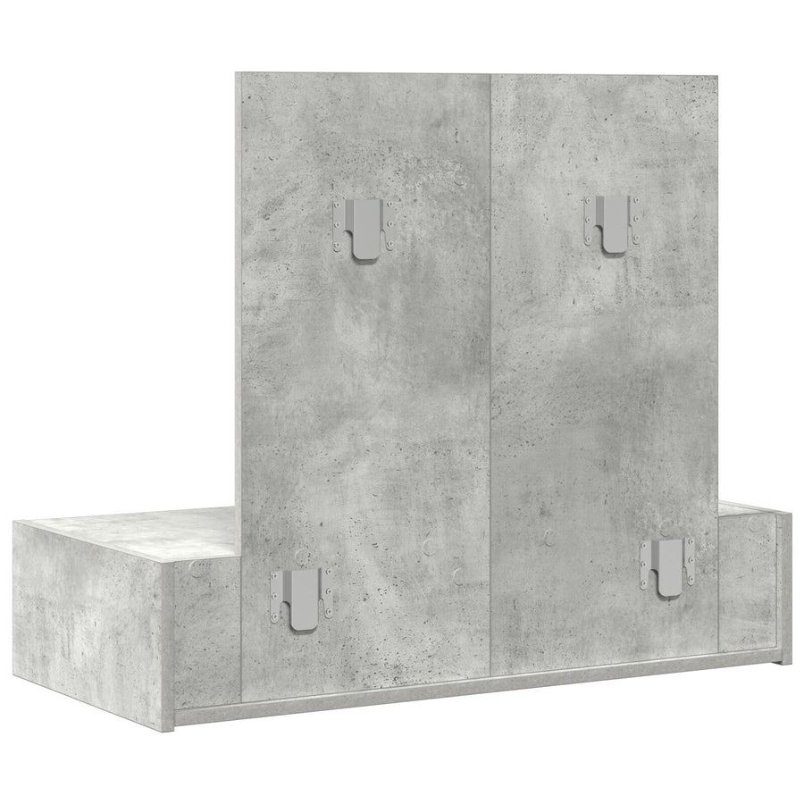 Wandkaptafel 83 x 40 x 70 cm Betonnen Grijs zonder LED