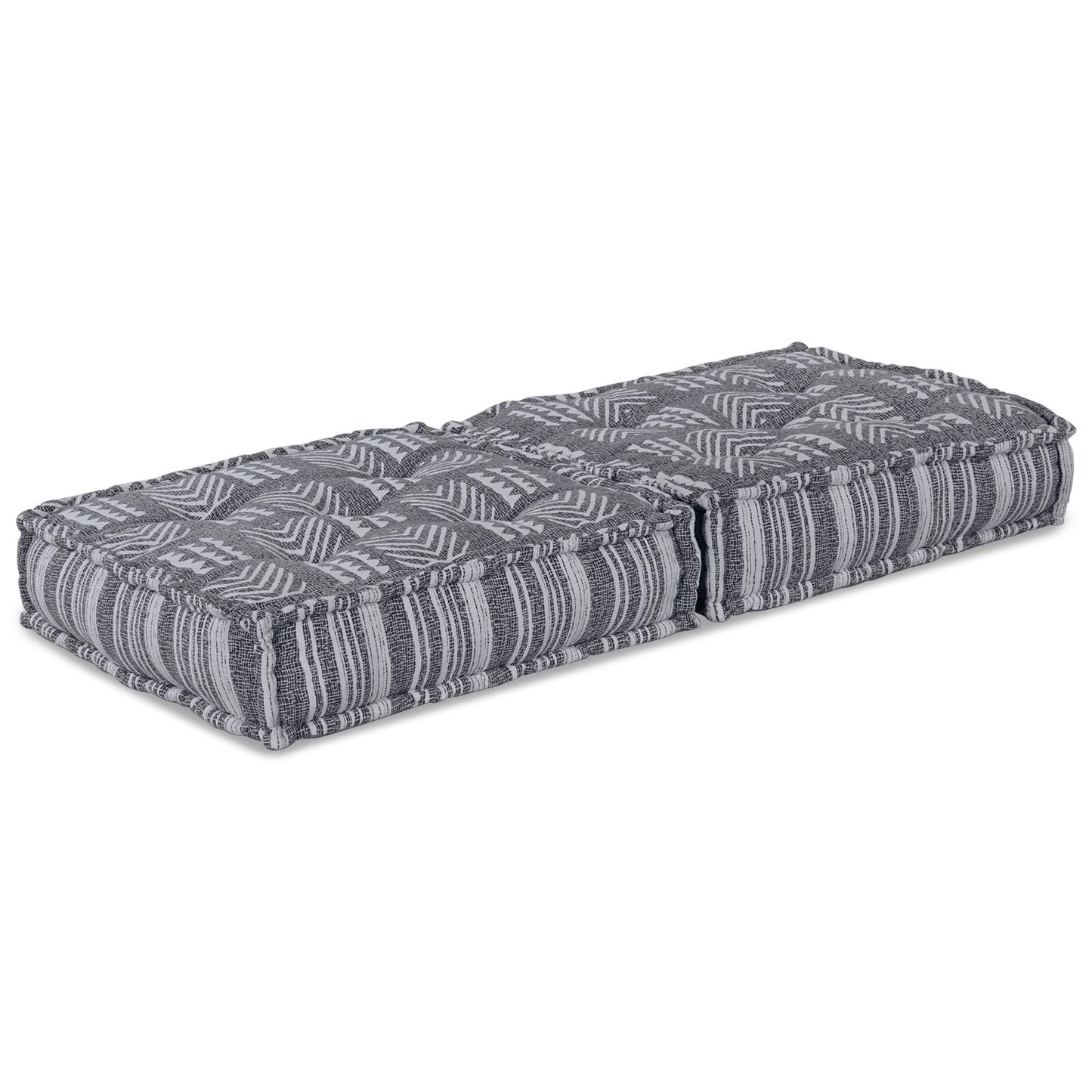 Modulaire Poef Grijs 70X70X36 Stof Grijze Print 70 x 70 x 36 cm Lounge sofa