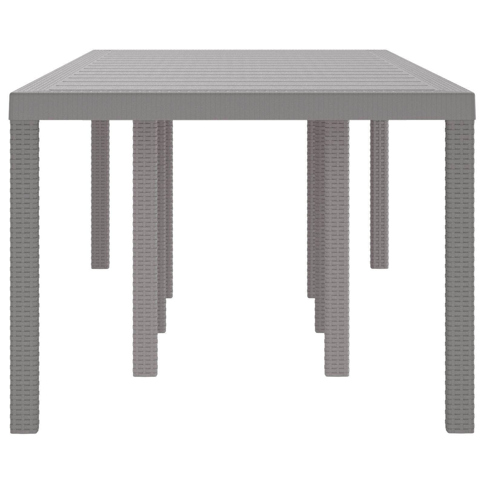 Tuin Tafel Metaal, Synthetische Materialen Groot Lichtgrijs 2.5 m