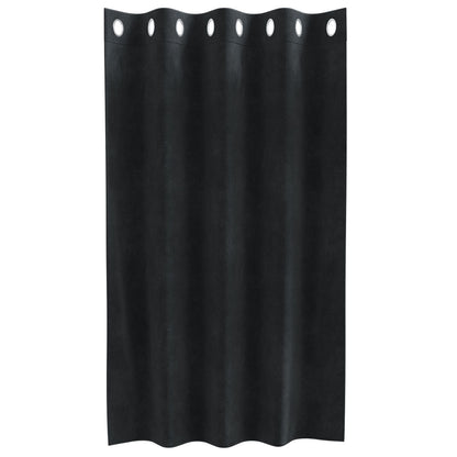 Blackout Gordijnen 2 Stuks Velours Zwart 140 x 140 cm met oogjes