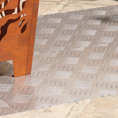 Aluminium Ruitplaatjes 4 St Antislip 100X40 Cm 100 x 40 x 0.2 cm Rechthoekig