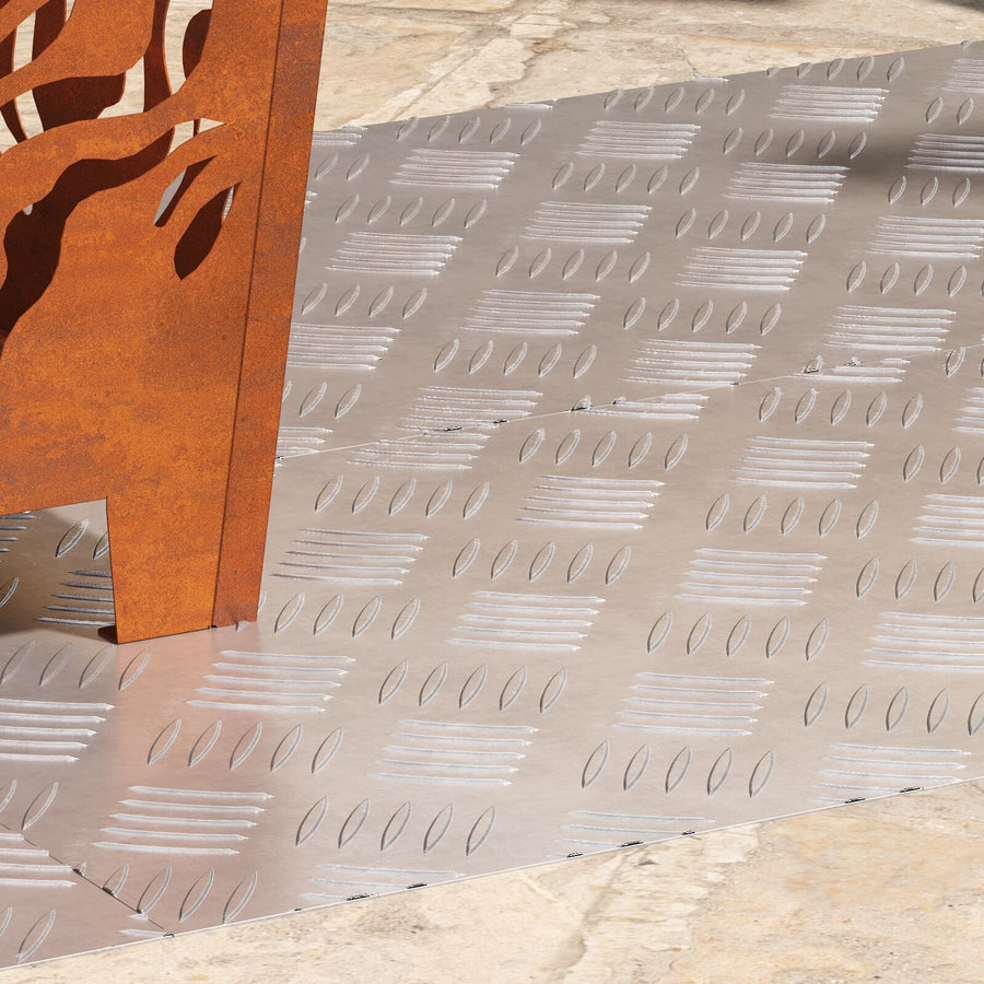 Aluminium Ruitplaatjes 4 St Antislip 100X40 Cm 100 x 40 x 0.2 cm Rechthoekig