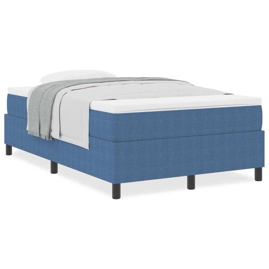 Boxspringbed Met Matras Blauw 120X200 Cm Corduroy Stof