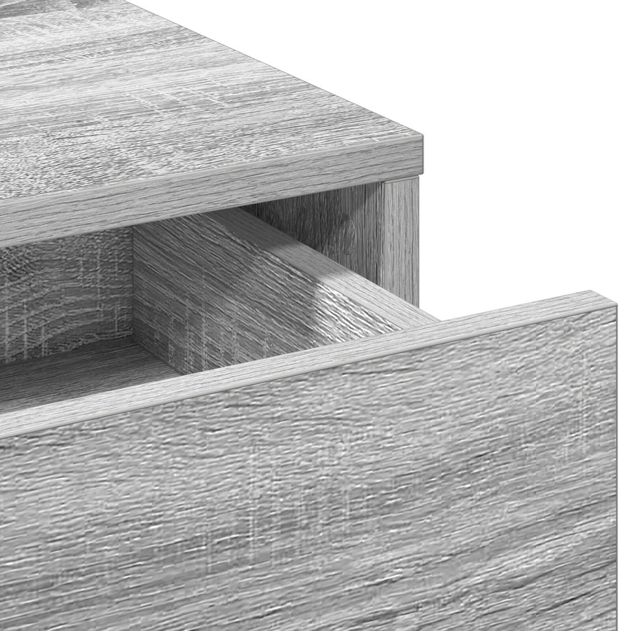 Kaptafel Met Lades - Grijs Sonoma 50 x 41 x 140 cm Grijze sonoma