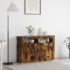 Sideboard Smoked oak 116 x 30 x 75 cm Engineered wood