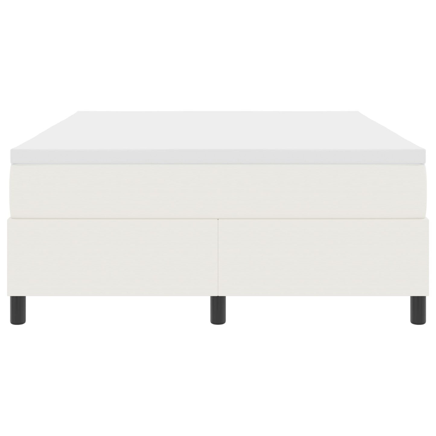 Boxspringbed Met Matras Crème 160X200 Cm Corduroy Stof