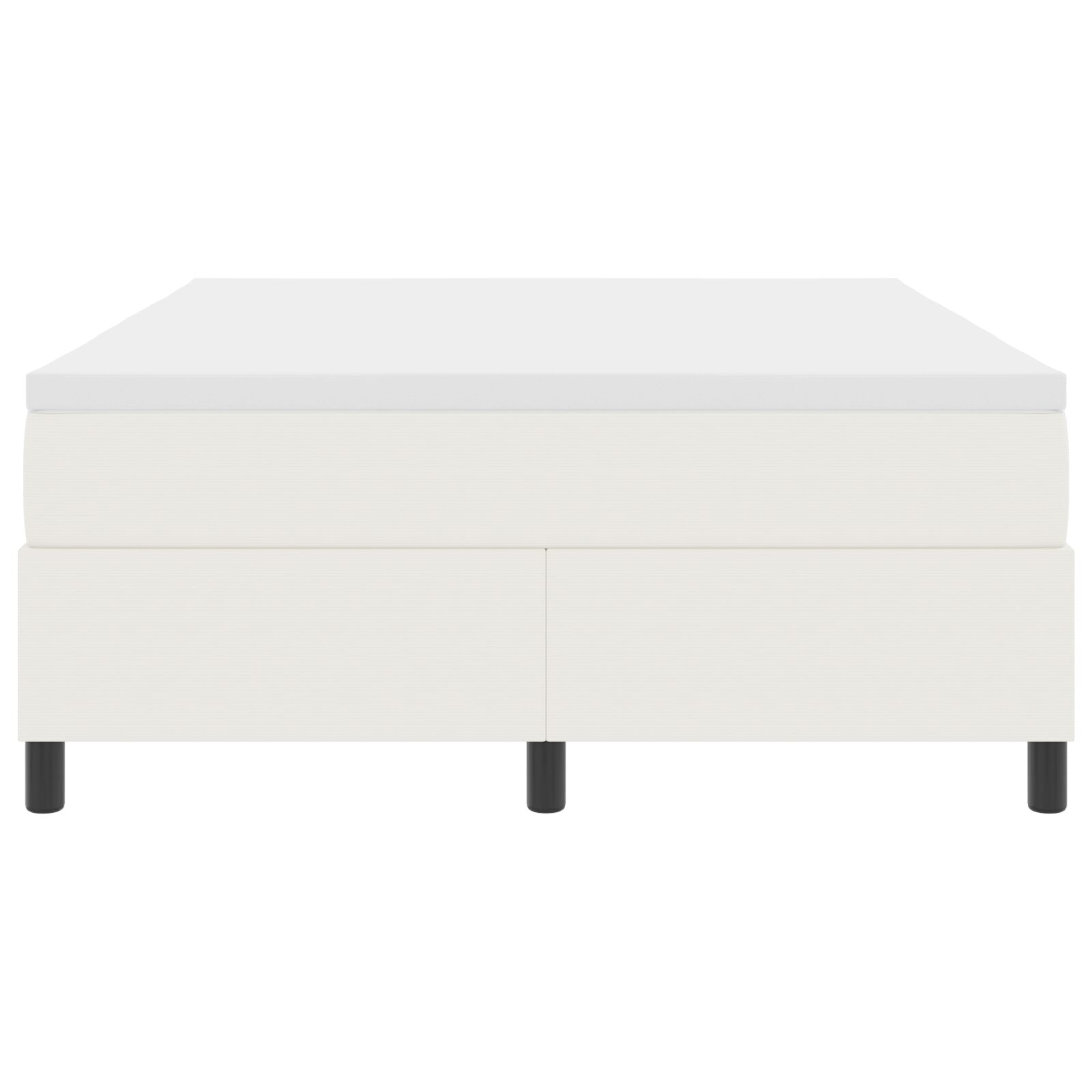 Boxspringbed Met Matras Crème 160X200 Cm Corduroy Stof