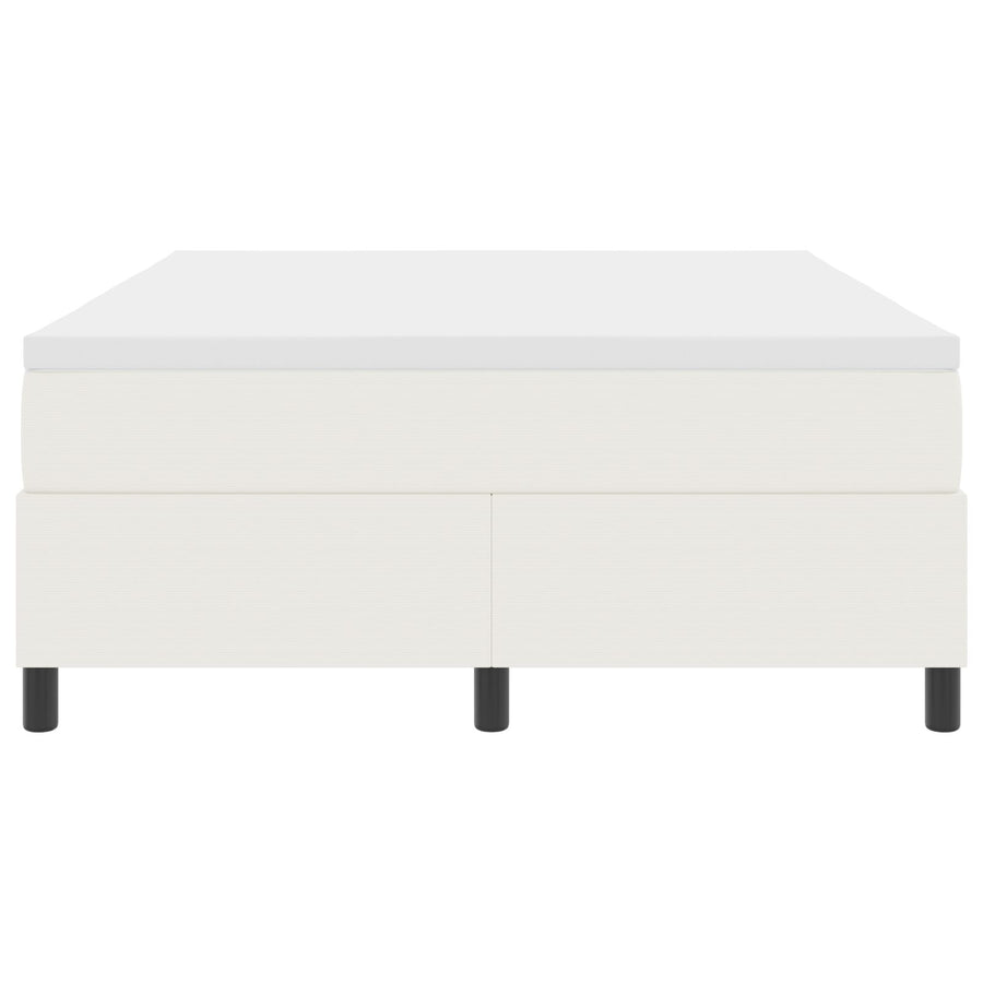 Boxspringbed Met Matras Crème 160X200 Cm Corduroy Stof