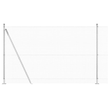 Hekpaalset Set Van 2 Verzinkt Staal 10 X 1.5 M Duurzaam Hekset Gegalvaniseerd Staal