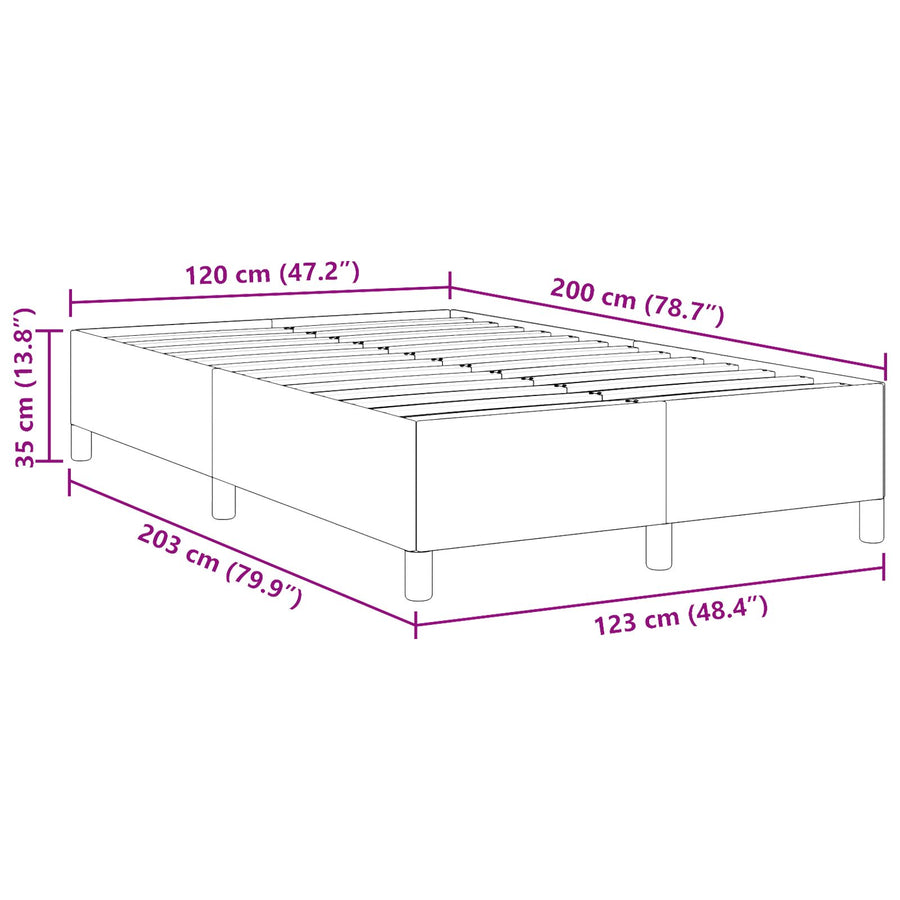 Bedframe Katoen Corduroy Lichtgrijs 120 x 200 cm