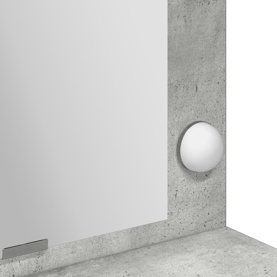 Kaptafel Met Led-Verlichting - Betonnen Grijs - Beton grijs 100 x 41 x 135 cm