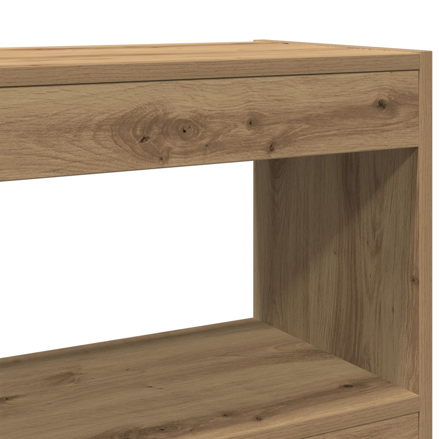 Boekenplank/Room Divider - Artisan Eiken - 100X30X72 Cm - Gemaakt Van Behandeld Hout