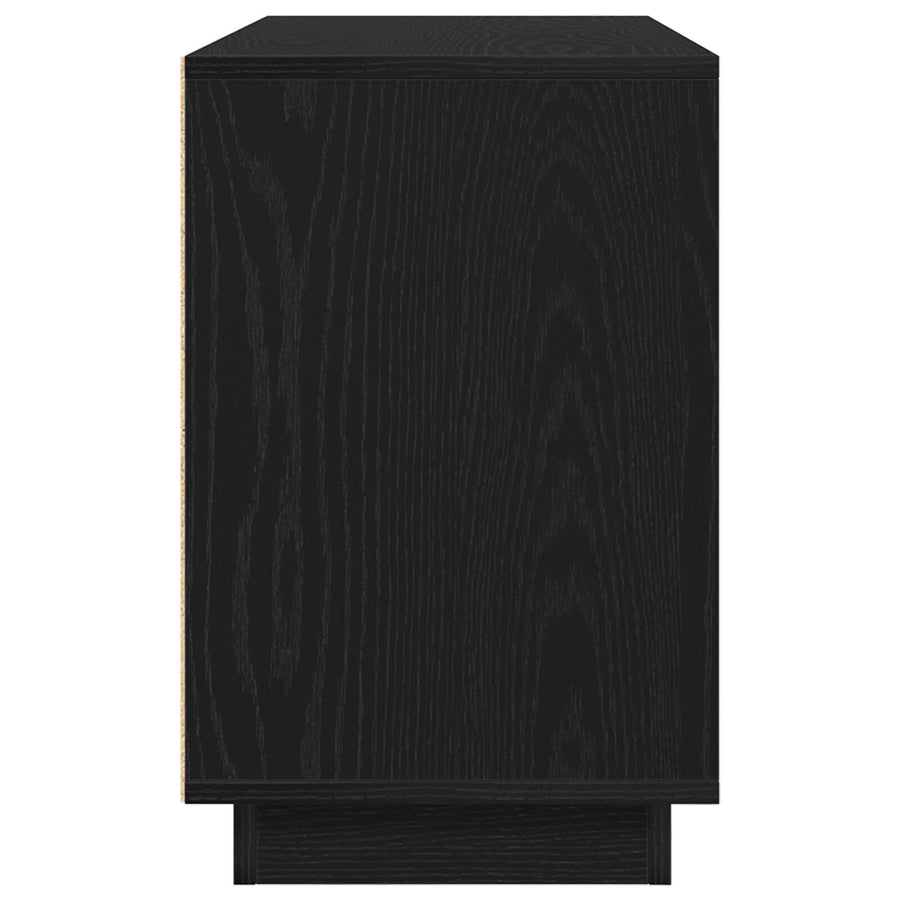 Sideboard Zwart Eiken 102X35X55 Cm Engineered Wood