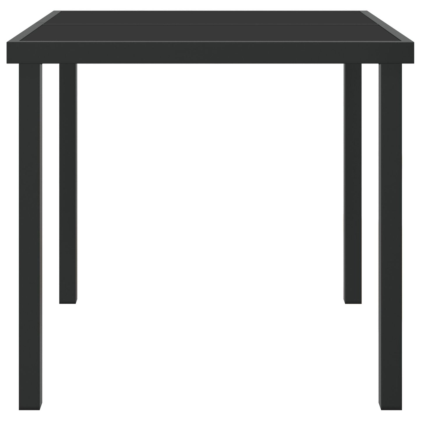 Tuin Tafel Zwart Gelaagd Glas 80 x 80 x 73 cm