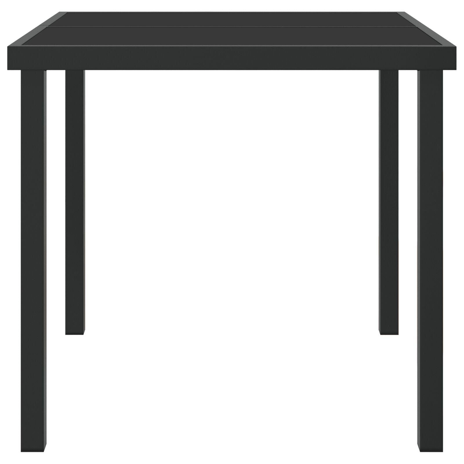 Tuin Tafel Zwart Gelaagd Glas 80 x 80 x 73 cm