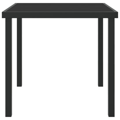 Tuin Tafel Zwart Gelaagd Glas 80 x 80 x 73 cm