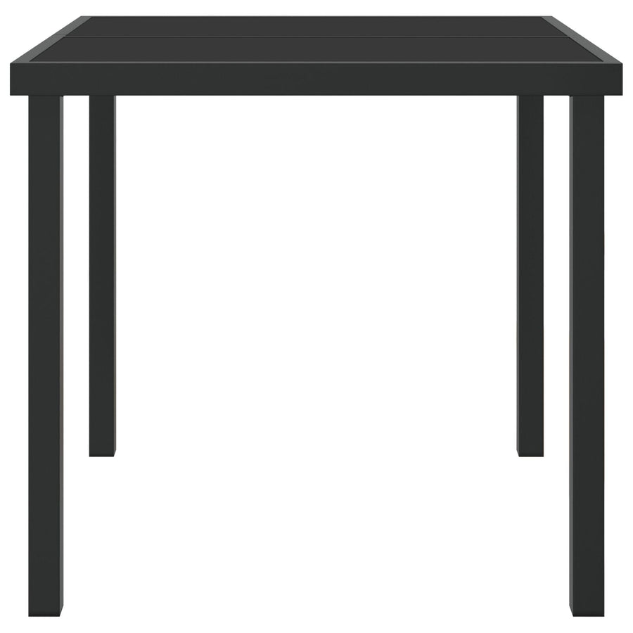 Tuin Tafel Zwart Gelaagd Glas 80 x 80 x 73 cm