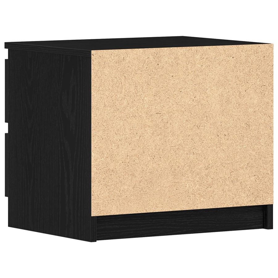 Nachtkastjes 2 Stuks Zwart Eiken 50X40X43,5 Cm Geengineerd Hout