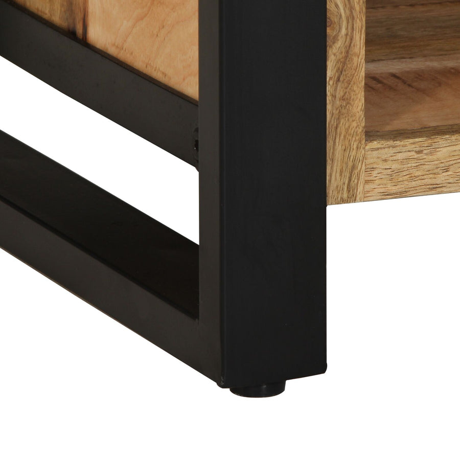 Schoenbank 100X40X50 Cm Massief Hout Ruw Mangohout