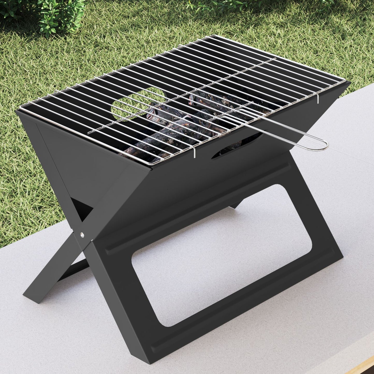 Kool Bbq Grill - Inklapbaar, Zwart, 46 X 30 X 31 Cm, Gemaakt Van Staal
