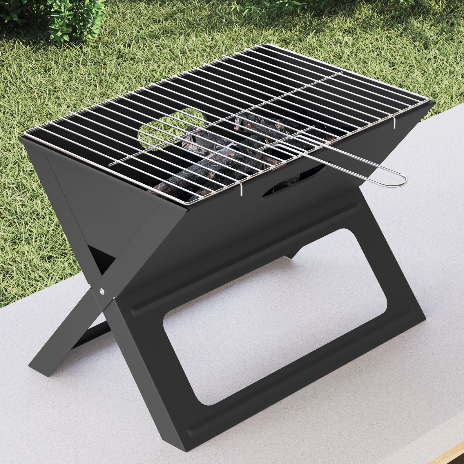 Kool Bbq Grill - Inklapbaar, Zwart, 46 X 30 X 31 Cm, Gemaakt Van Staal